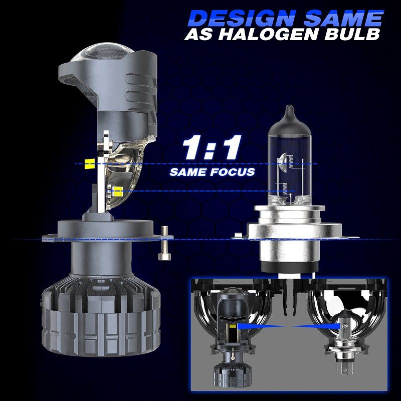 products/696/bi led projektori.jpg - BI LED - PROJEKTORI H4 50W 12000LM (LED CHIP UGRADJEN) - Xenon Svetla Beograd